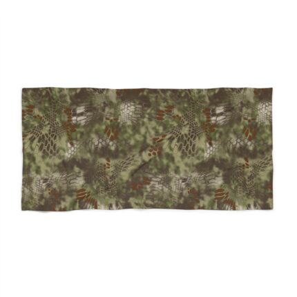 Kryptek Mandrake Camo Beach Towel for Outdoor Adventures || Stylish Camo Towel – Quick-Dry & Absorbent for Camping Fun