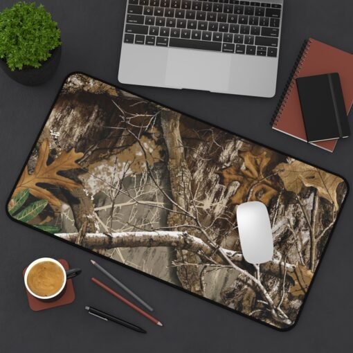 Camo Desk Mat With Old School Hunting Camouflage