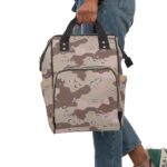 Stylish Camo Diaper Backpack for Adventurous Parents || Military-Inspired Camo Baby Bag with Padded Straps and Storage