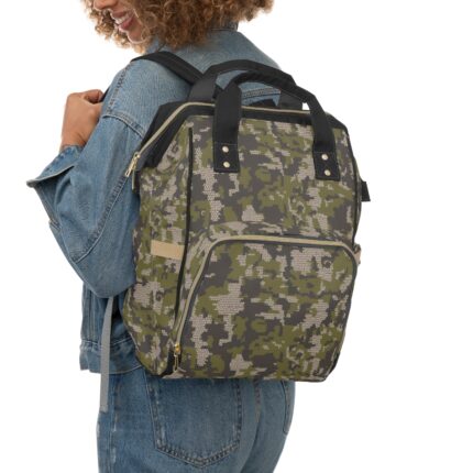 Camo Diaper Backpack for Adventurous Parents – Stylish & Functional || Versatile Camo Baby Bag with Insulated Holders – Rugged & Organized