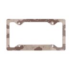 Desert Storm Camo License Plate Frame for Outdoor Lovers || Rugged Camo Metal License Plate Frame – Durable & Stylish Accessory