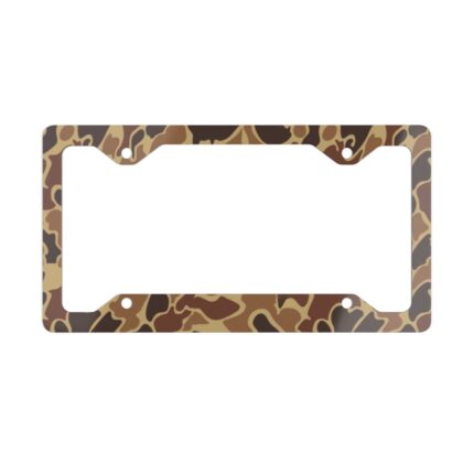 Camo Metal License Plate Frame for Outdoor Enthusiasts || Rugged Drake Duck Camo License Plate Frame – Stylish Vehicle Accessory