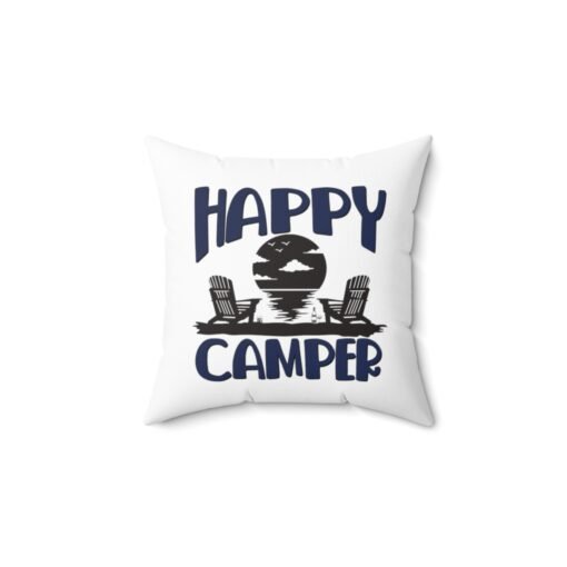 Camping Spun Polyester Square Pillow