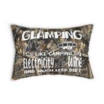 Camo Print Lumbar Pillow with Hidden Zipper – Customizable Comfort
