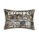 Camo Print Lumbar Pillow with Hidden Zipper – Customizable Comfort