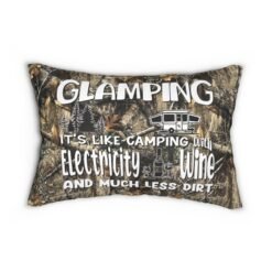 Camo Print Lumbar Pillow with Hidden Zipper – Customizable Comfort