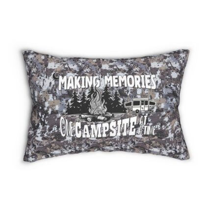 Camo Print Lumbar Pillow with Hidden Zipper | Customizable Chic || Premium Double-Sided Camo Pillow | Water-Resistant & Personalized Options