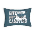 Camo-Print Spun-Polyester Lumbar Pillow with Free Customization || Unique HD Camouflage Lumbar Pillow – Water-Resistant & Customizable