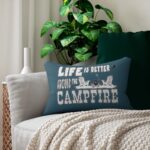 Camo-Print Spun-Polyester Lumbar Pillow with Free Customization || Unique HD Camouflage Lumbar Pillow – Water-Resistant & Customizable