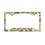 Rugged Camo Metal License Plate Frame for Duck Hunters || Classic Woodland Camo License Plate Frame – Durable & Stylish Upgrade