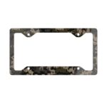 Talus Camo Metal License Plate Frame for Outdoor Enthusiasts || Rugged Camo License Tag Frame – Durable Metal for Adventure Lovers