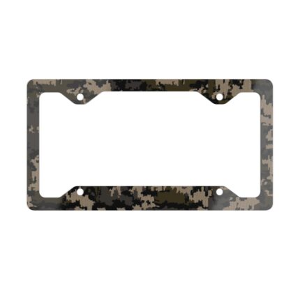 Talus Camo Metal License Plate Frame for Outdoor Enthusiasts || Rugged Camo License Tag Frame – Durable Metal for Adventure Lovers