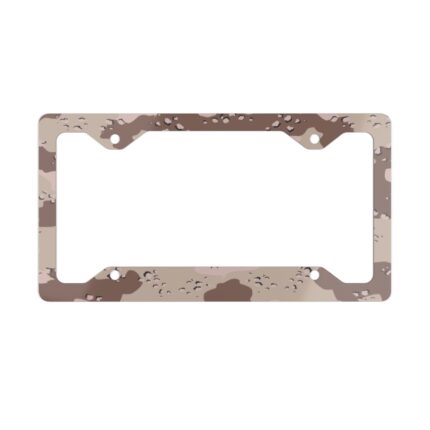 Rugged Camo Metal License Plate Frame for Outdoor Enthusiasts || Desert Storm Camo License Plate Frame – Durable & Stylish Upgrade