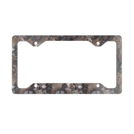 Optifade Timber Camo License Plate Frame for Adventurers || Rugged Metal Camo Frame: Elevate Your Vehicle’s Outdoor Style