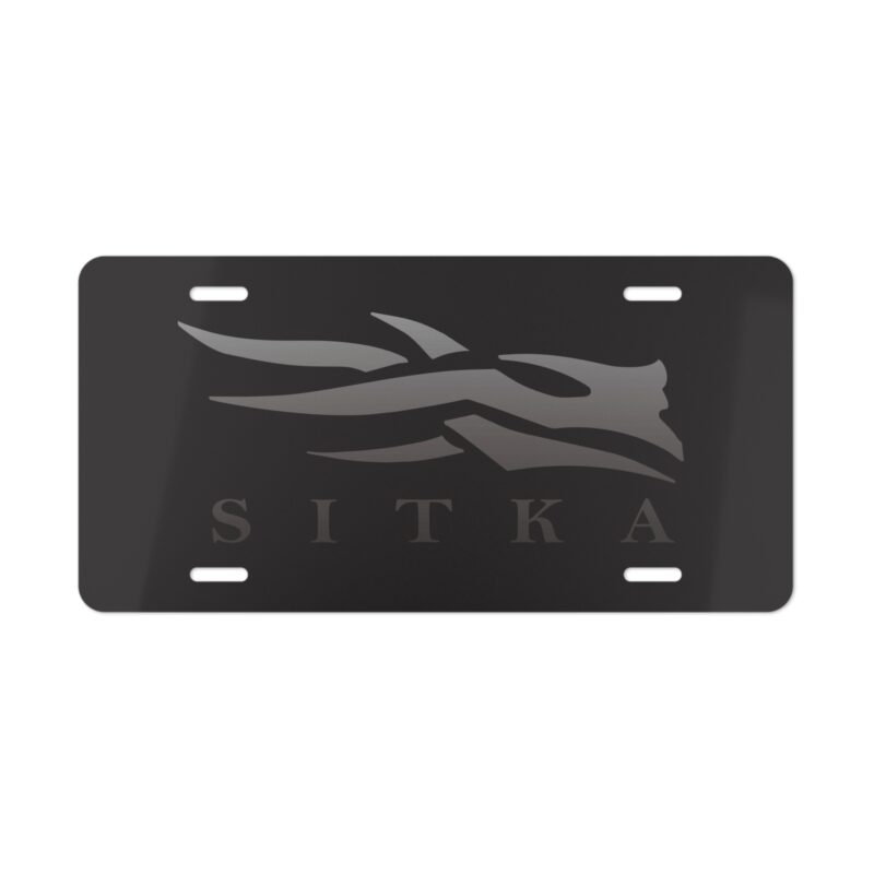 Weatherproof Sitka Camo Vanity Plate for Rugged Trucks