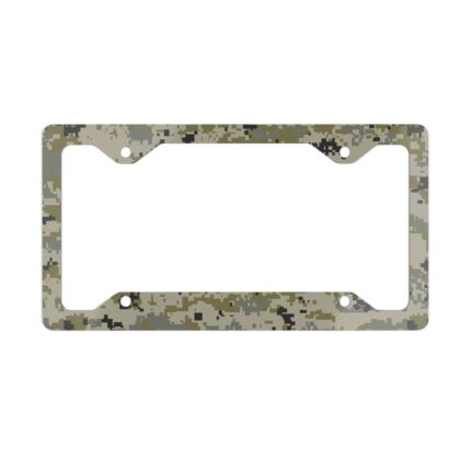 Military Camo License Plate Frame for Rugged Vehicle Style