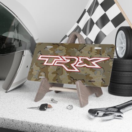 Personalized Camo TRX Vanity Plate for Unique Vehicle Style