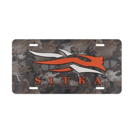 Sitka Optifade Timber Camo Vanity Plate for Outdoor Lovers || Stylish Camo Vanity Plate with Logo – Sitka Optifade Design