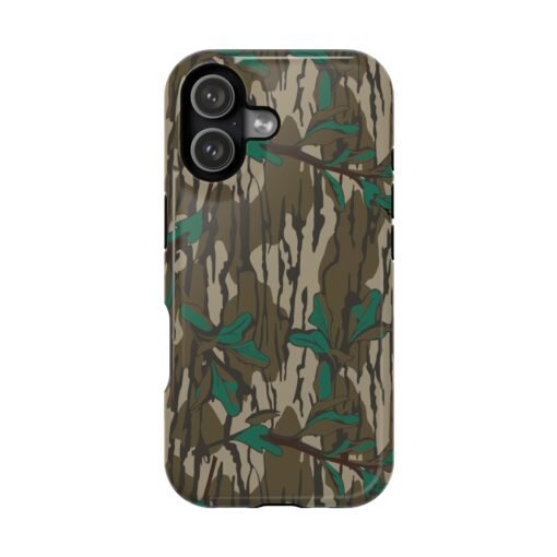 Camouflage iPhone 17 Phone Case | Durable Outdoor Camo Case, Hunter Camo Protection Greenleaf
