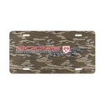 Custom Dodge Vanity Plate – Hunting Camo Design for Adventurers