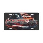 Patriotic Dodge Vanity Plate with USA Flag Design || Custom USA Flag Dodge Plate – Durable & Eye-Catching Auto Accessory