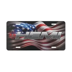 Custom Hemi Logo Vanity Plate Tag – Patriotic Style Upgrade
