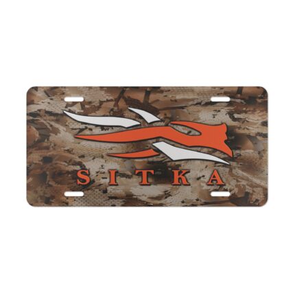 Stylish Sitka Camo Vanity Plate for Nature Lovers || Durable Camo License Plate – Unique Outdoor Style for Your Vehicle
