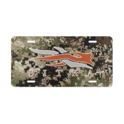 Custom Camo Vanity Plate – Sitka Subalpine Design for Outdoors