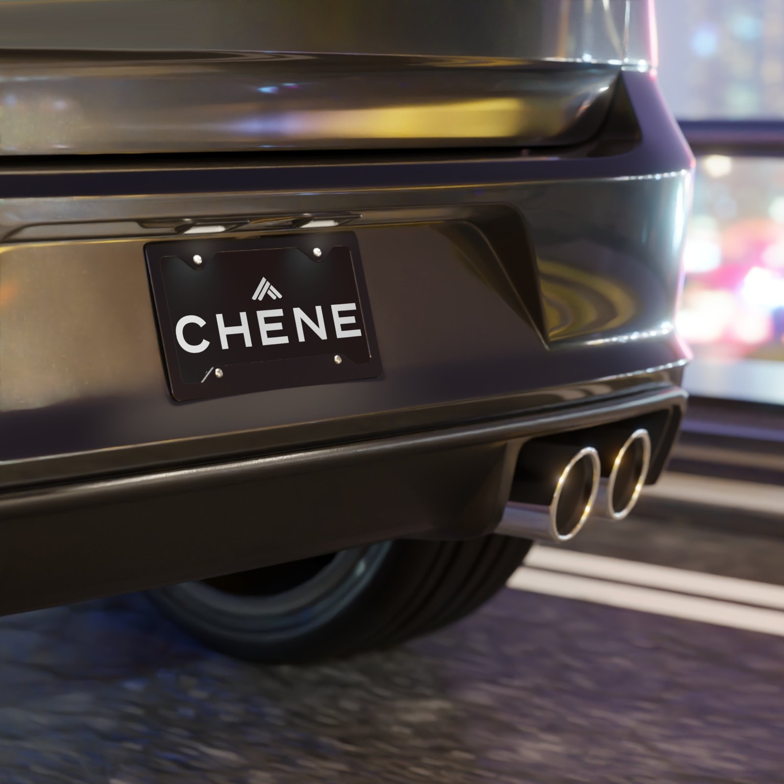 Custom Camo Vanity Plate – Unique Chene Design for Your Ride