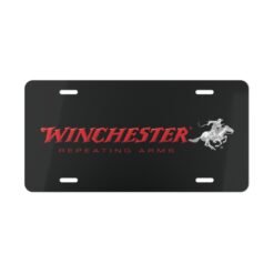 Custom Winchester Vanity Plate – Bold Black Design for Hunters