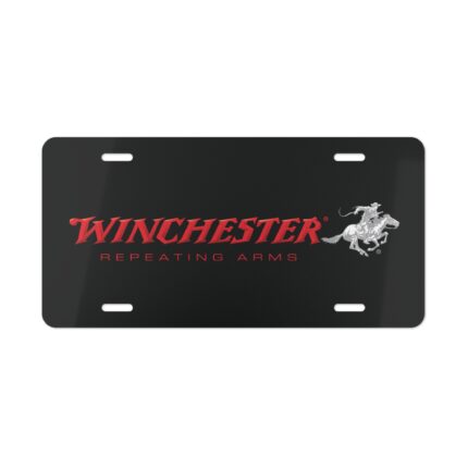 Custom Winchester Vanity Plate – Bold Black Design for Hunters