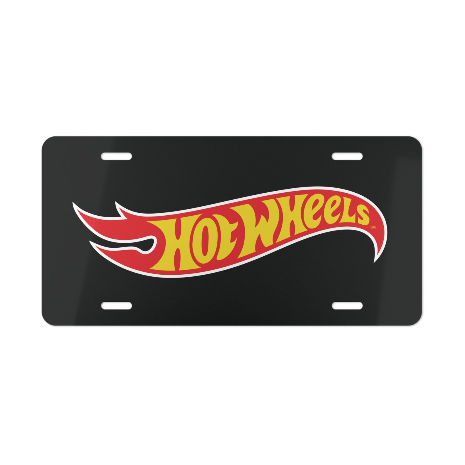 Custom Hot Wheels Vanity Plate – Personalize Your Ride Today! || Stylish Black Vanity Tag with Hot Wheels Design – Make a Statement on the Road!