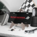 Custom Winchester Vanity Plate – Bold Black Design for Hunters