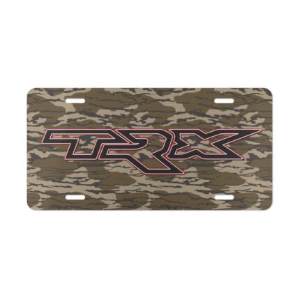 Unique TRX Bottomland Camo Vanity Plate for Adventure Lovers