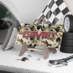 Adventure-Ready GMC Camo Vanity Plate Tag for Custom Style || Personalized Subalpine Design License Plate for GMC Vehicles