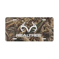 Custom Realtree Camo Vanity Plate – Personalize Your Ride! || Unique Camo License Plate with Logo – Outdoor Style Statement