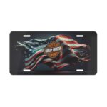 Patriotic Custom Vanity Plate with American Flag Design