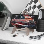 Patriotic Dodge Vanity Plate with USA Flag Design || Custom USA Flag Dodge Plate – Durable & Eye-Catching Auto Accessory