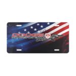 Patriotic Dodge Custom Vanity Plate with American Flag Design