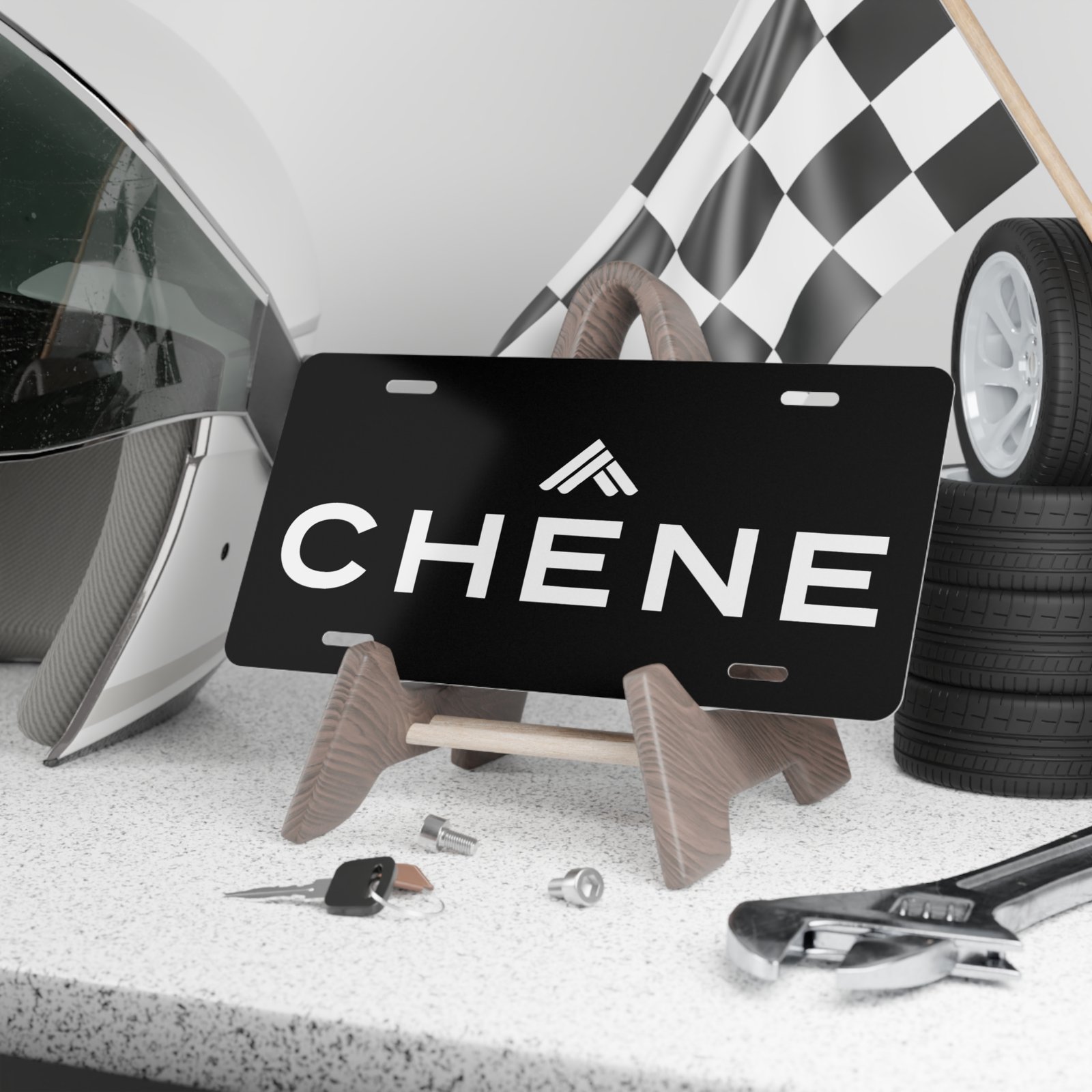 Custom Camo Vanity Plate – Unique Chene Design for Your Ride