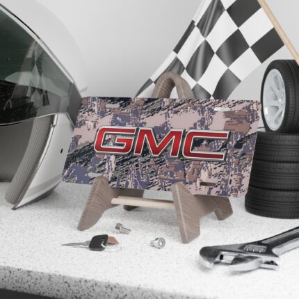 Custom GMC Open Country Vanity Plate – Adventure Awaits! || Personalized Camo License Plate Tag for GMC – Stand Out on the Road!