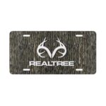Custom Realtree Camo Vanity Plate – Personalize Your Ride! || Stylish Camo License Plate for Outdoor Enthusiasts – Custom Logo Option