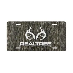 Custom Realtree Camo Vanity Plate – Personalize Your Ride! || Stylish Camo License Plate for Outdoor Enthusiasts – Custom Logo Option