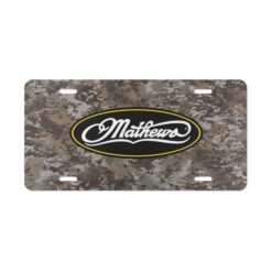 Custom Vanity Plate Tag With Matthews Archery And Camo