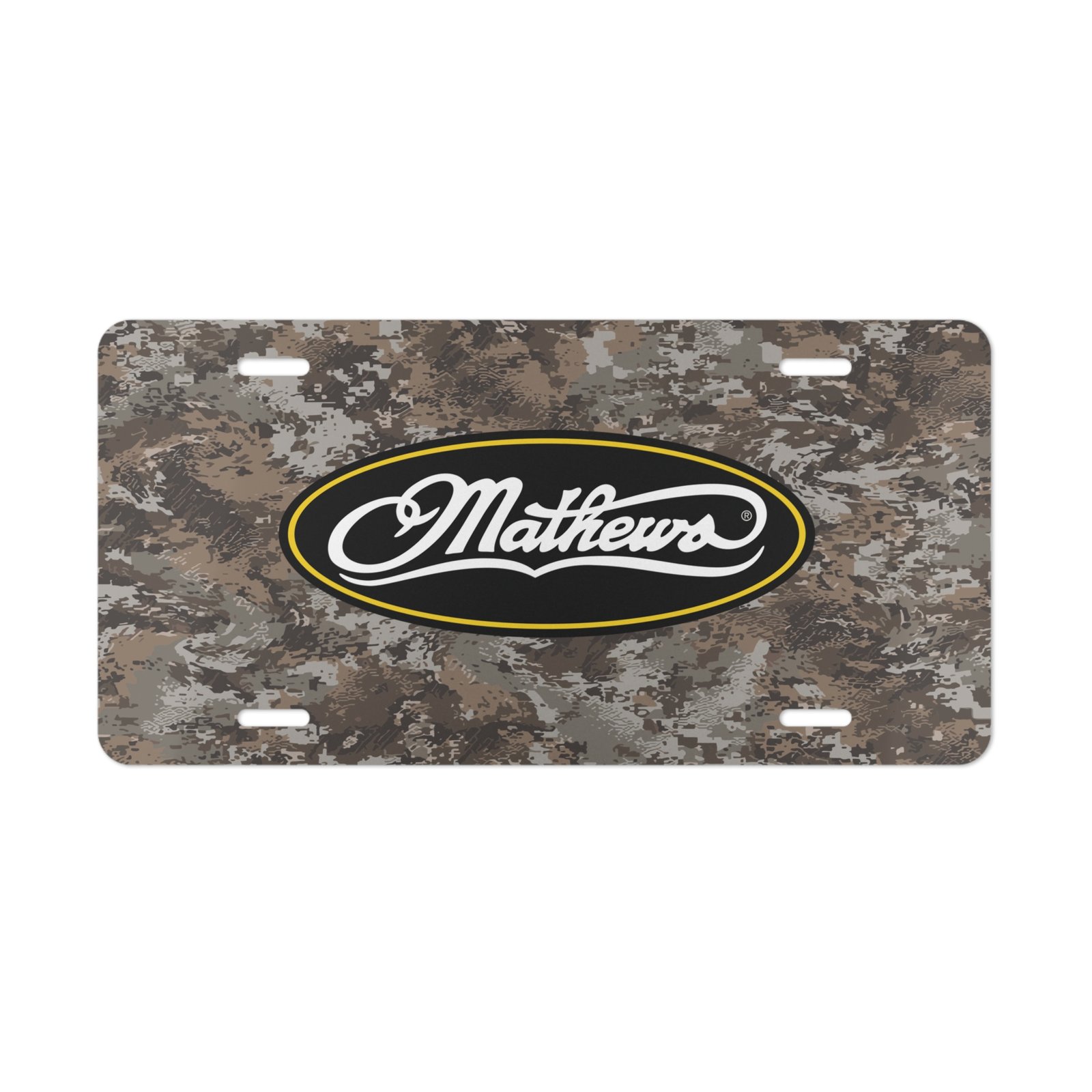 Custom Vanity Plate Tag With Matthews Archery And Camo