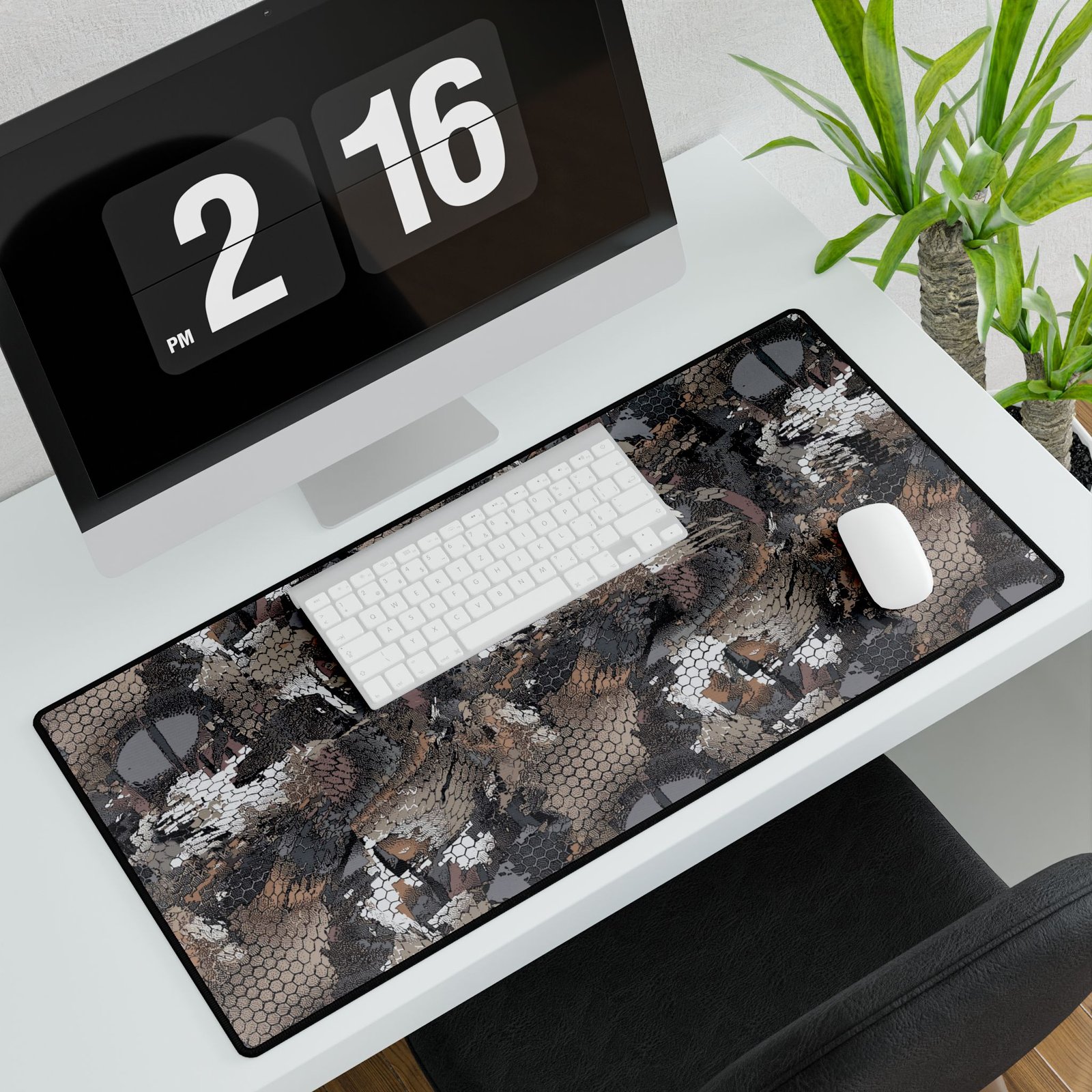 Camo Stylish Desk Mats for Home Office, Ergonomic Desk Accessories, Elegant Work Surface, Gift for Students, Camouflage and Black Designs