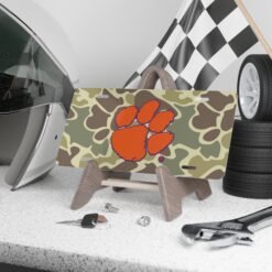 Custom Camo Vanity Plate In Drake Woodland Duck Hunter Camo With Logo