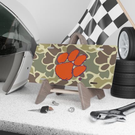 Custom Camo Vanity Plate In Drake Woodland Duck Hunter Camo With Logo