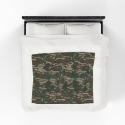 Velveteen Plush Blanket, Soft Camo Throw for Fans, Bottomland, Home Decor, Snuggling, Gifts, Camouflage Bed Cover, Cozy Sofa Blanket,
