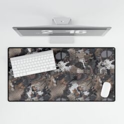 Camo Stylish Desk Mats for Home Office, Ergonomic Desk Accessories, Elegant Work Surface, Gift for Students, Camouflage and Black Designs